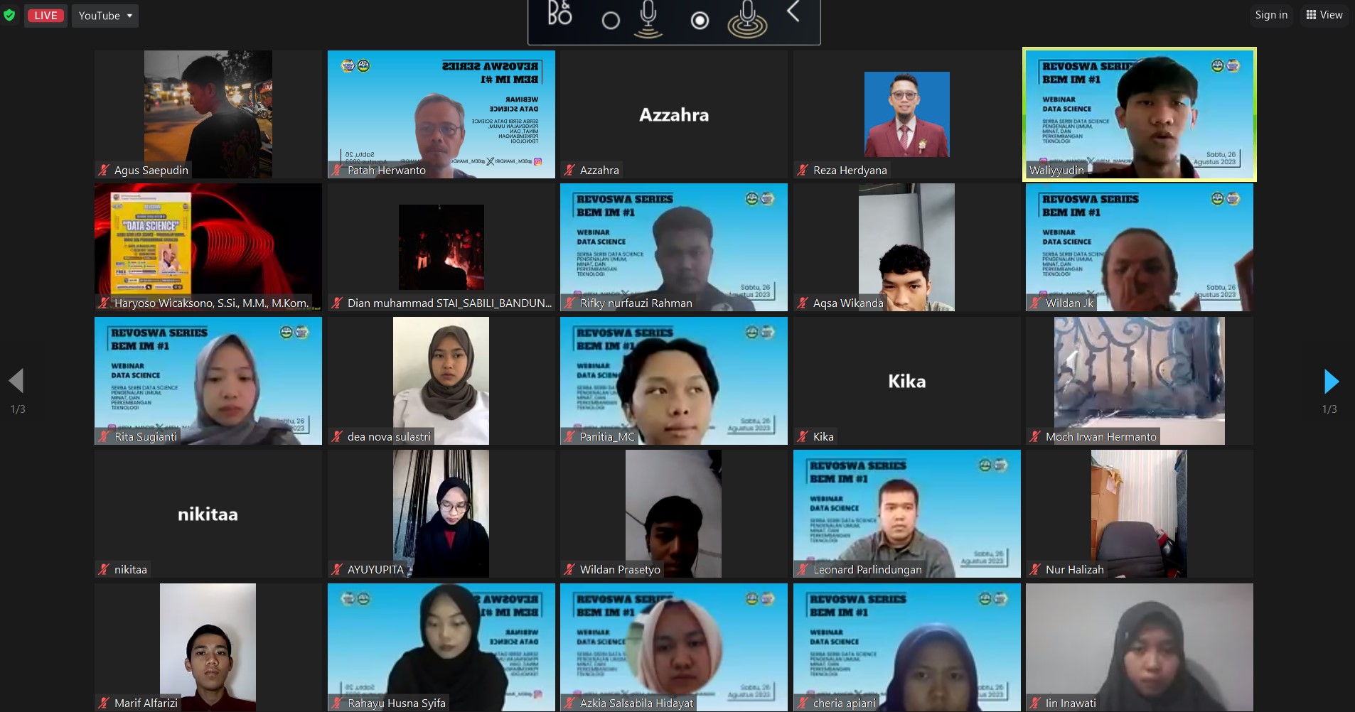 Webinar Series BEM IM: Pemanfaatan Data Science untuk Industri Webinar Series BEM IM: Pemanfaatan Data Science untuk Industri
